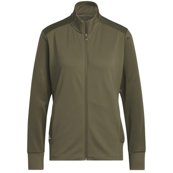 Nwt Adidas Golf Jacket Olive Strata Green Txt Fz J Womens Size M medium - Picture 1 of 5